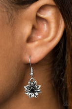 Load image into Gallery viewer, Diamond And Daisies- Black  Earrings
