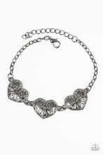 Load image into Gallery viewer, Easy To Adore  - Black Necklace/  Fond Of Hearts Black Bracelet  SET SOLD TOGETHER
