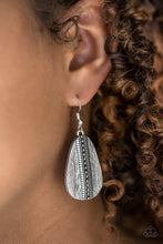 Load image into Gallery viewer, Double The Texture -- SILVER Earring
