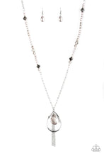Load image into Gallery viewer, Teardroppin Tassels - Silver Necklace
