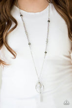 Load image into Gallery viewer, Teardroppin Tassels - Silver Necklace
