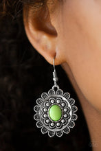 Load image into Gallery viewer, Summer Blooms - Green  Earrings

