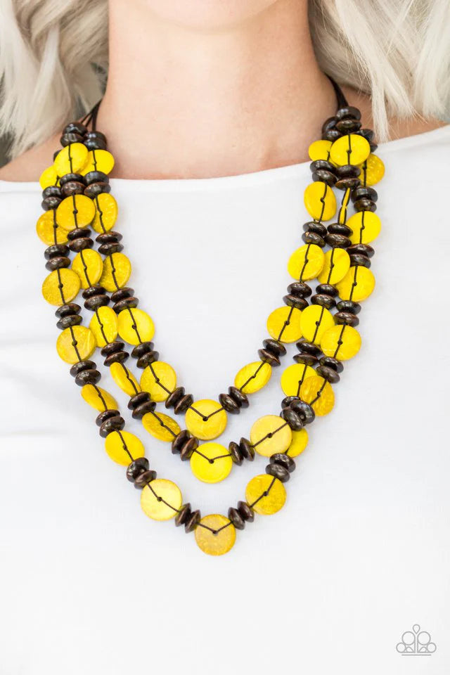 Key West Walkabout - YELLOW Necklace