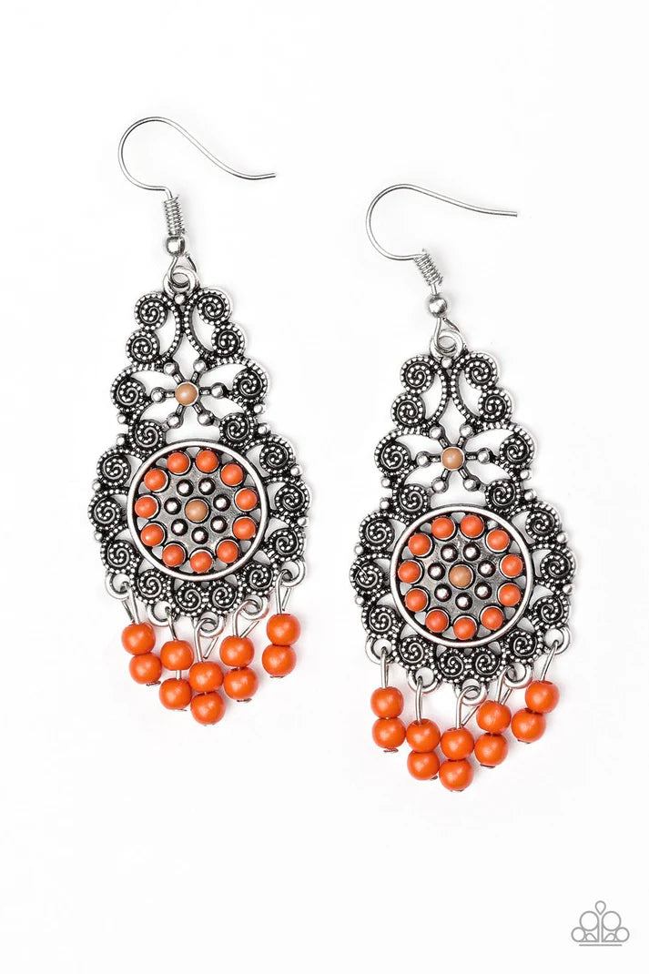 COURAGEOUSLY CONGO- ORANGE EARRING