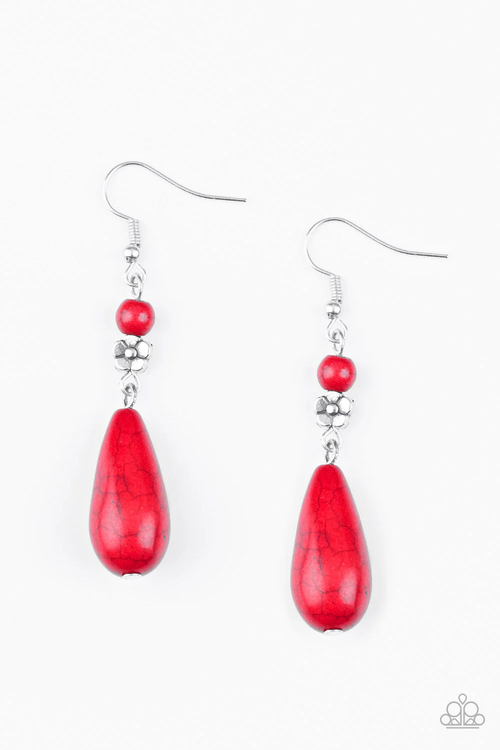 Sandstone Sunflowers -RED Earring