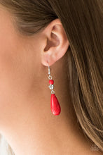 Load image into Gallery viewer, Sandstone Sunflowers -RED Earring
