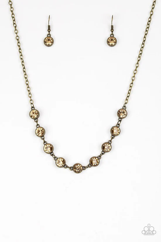 Starlit Social - brass Necklace