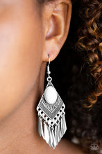 Load image into Gallery viewer, Mostly Monte Zumba - White Earrings
