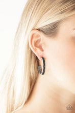 Load image into Gallery viewer, Rugged Retro - Silver Hoop Earrings
