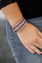 Load image into Gallery viewer, Rebel In Rhinestone  - RED  BRACELET
