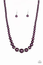 Load image into Gallery viewer, Party Pearls - Purple Necklace
