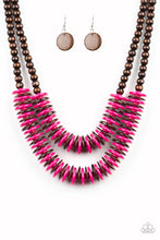 Load image into Gallery viewer, Dominican Disco- Pink Necklace
