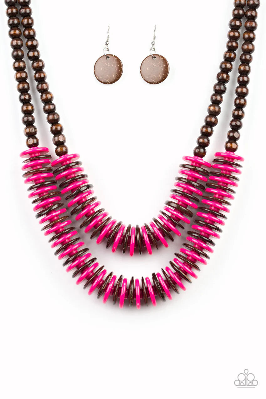 Dominican Disco- Pink Necklace