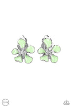 Load image into Gallery viewer, Island Iris-  GREEN  CLIP ON Earrings
