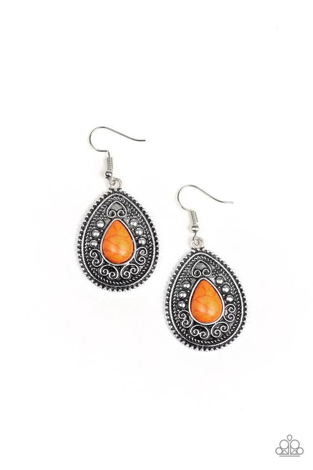 Desert Nirvana - Orange Earrings