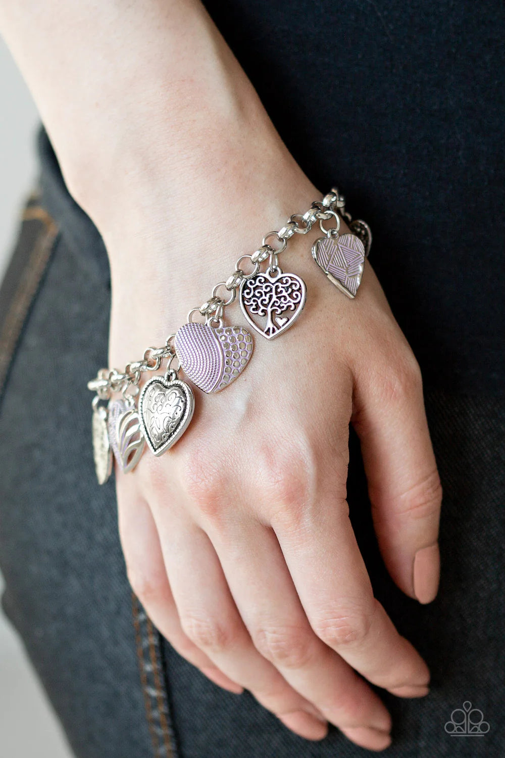 Grow Love - Purple Necklace/- Bracelet SET