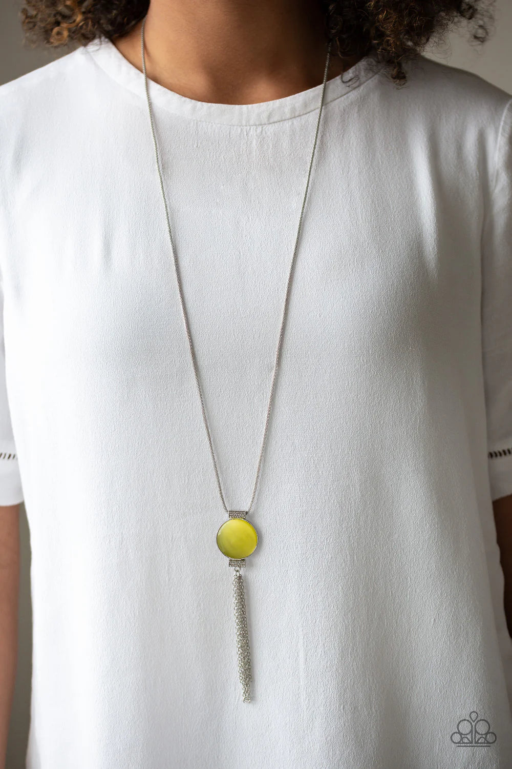 Happy As Can Beam - Yellow Necklace (