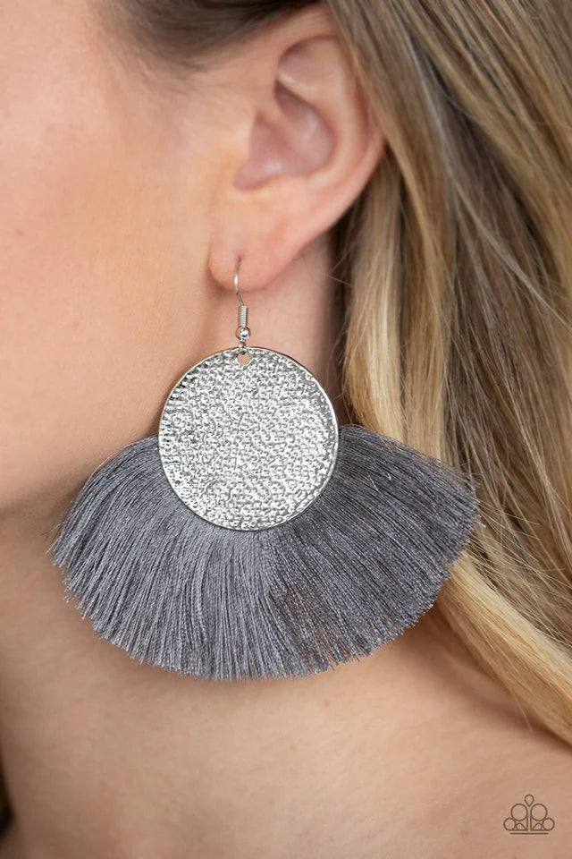 FOXTROT FRINGE - SILVER EARRING
