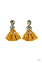 Load image into Gallery viewer, TENACIOUS TASSEL- yellow  EARRINGS
