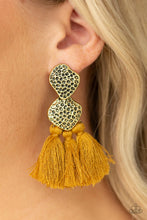 Load image into Gallery viewer, TENACIOUS TASSEL- yellow  EARRINGS
