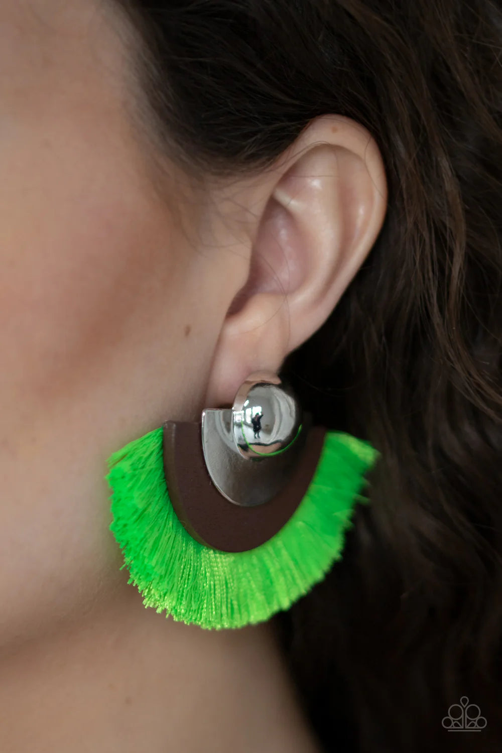 Fan The Fanboyance-Green  Earrings