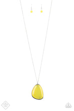 Load image into Gallery viewer, Ethereal Experience -Yellow Necklace and Silver Earrings--NECKLACE/EARRINGS SET
