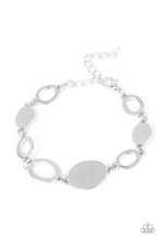 Load image into Gallery viewer, Working Oval Time - Silver  Necklace AND Oval and Out Silver Bracelet--SOLD AS SET
