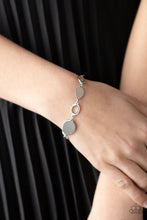 Load image into Gallery viewer, Oval and Out Silver Bracelet-AND Oval Time - Silver  Necklace -- SOLD AS SET
