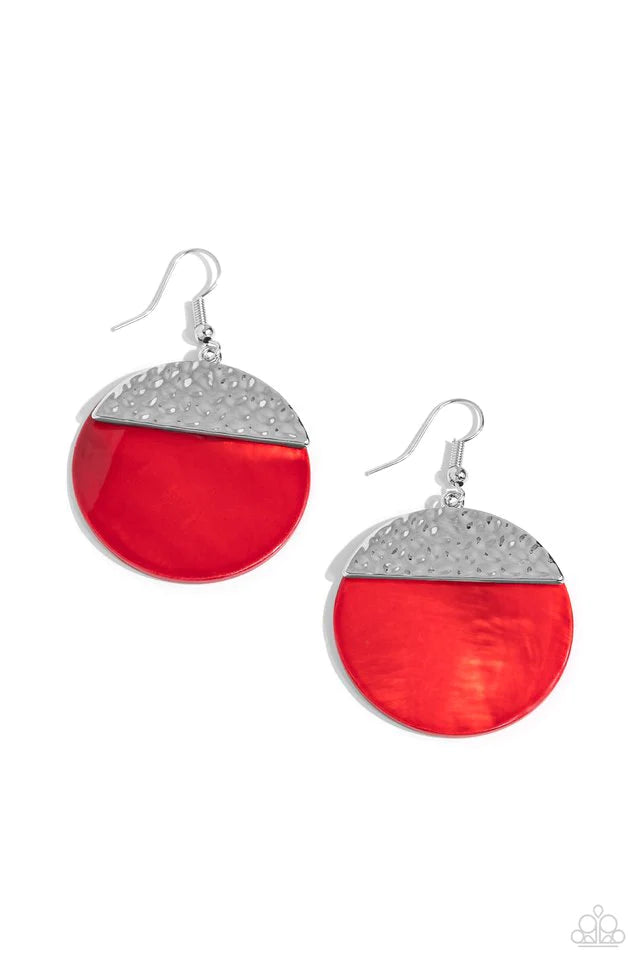 Shell Out - RED Earrings
