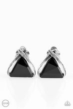 Load image into Gallery viewer, Elegant Edge-  BLACK  CLIP ON Earrings
