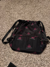 Load image into Gallery viewer, Paparazzi black day backpack-----drawstring
