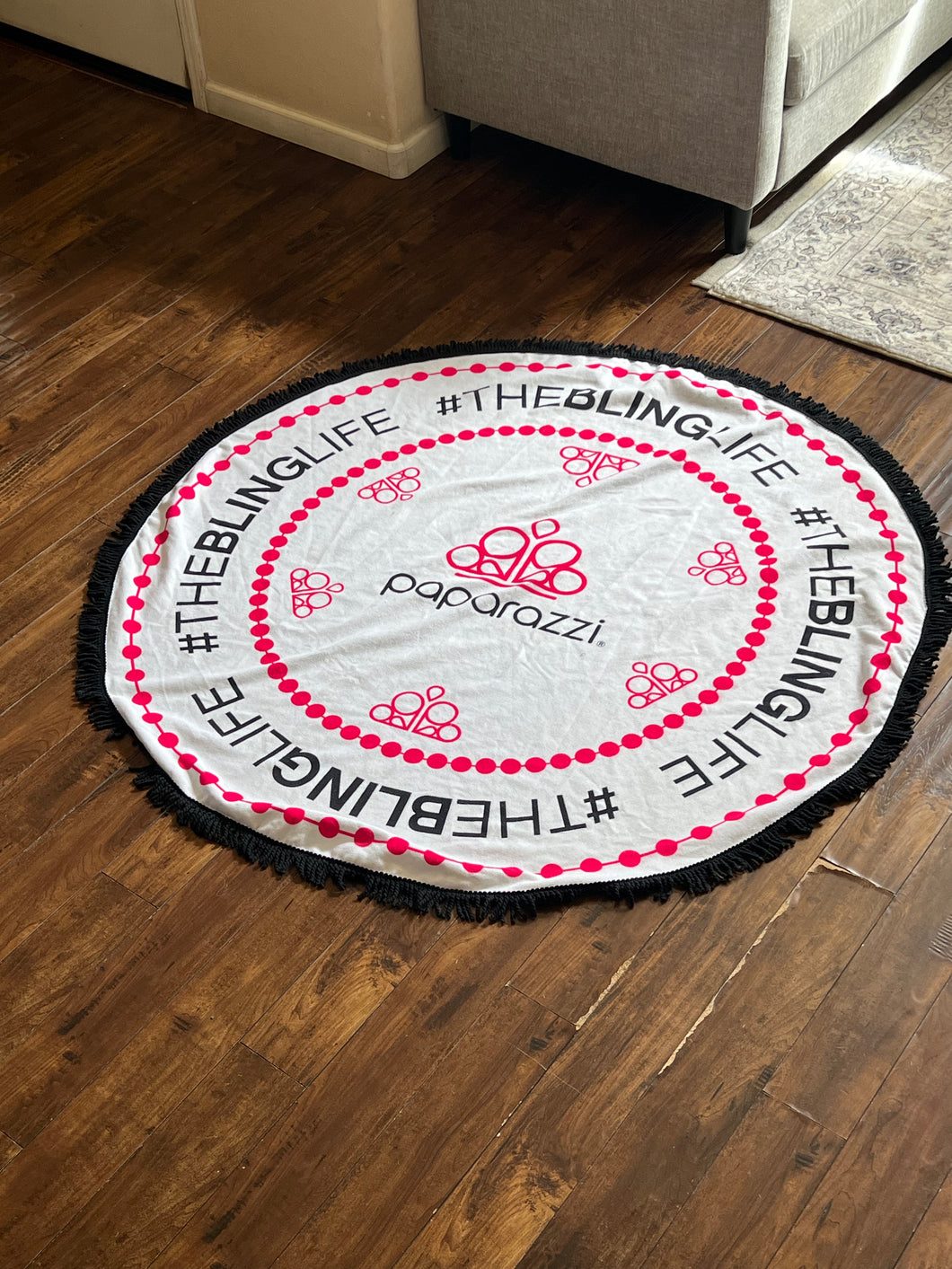 Round Paparazzi Beach Towel--#THE BLING LIFE