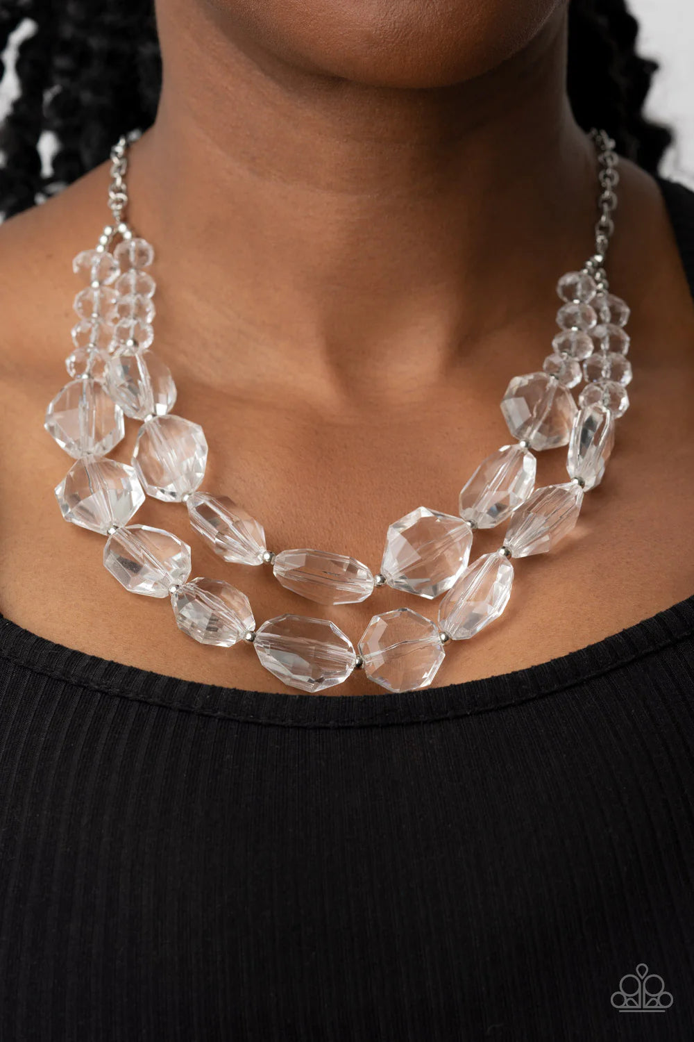 Icy Illumination -WHITE necklace