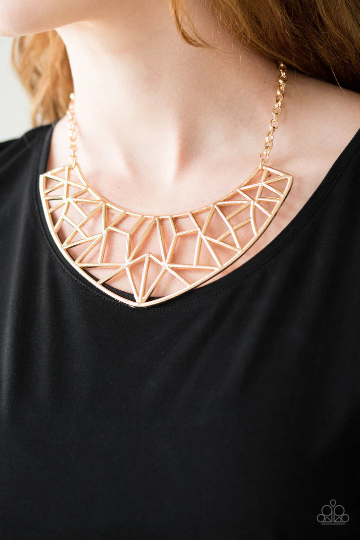 Strike While Haute  - Gold  Necklace