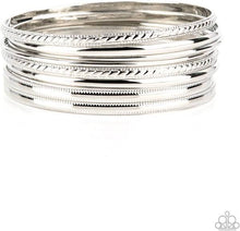 Load image into Gallery viewer, Stackable Shimmer - Silver Bracelet
