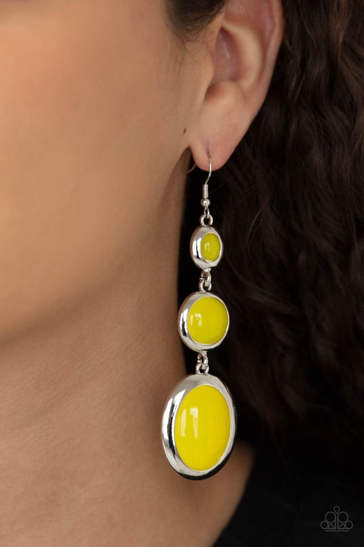 Retro Reality  - YELLOW Earrings