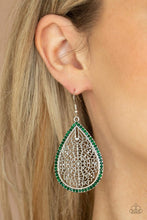 Load image into Gallery viewer, Fleur de Fantasy  - GREEN Earring
