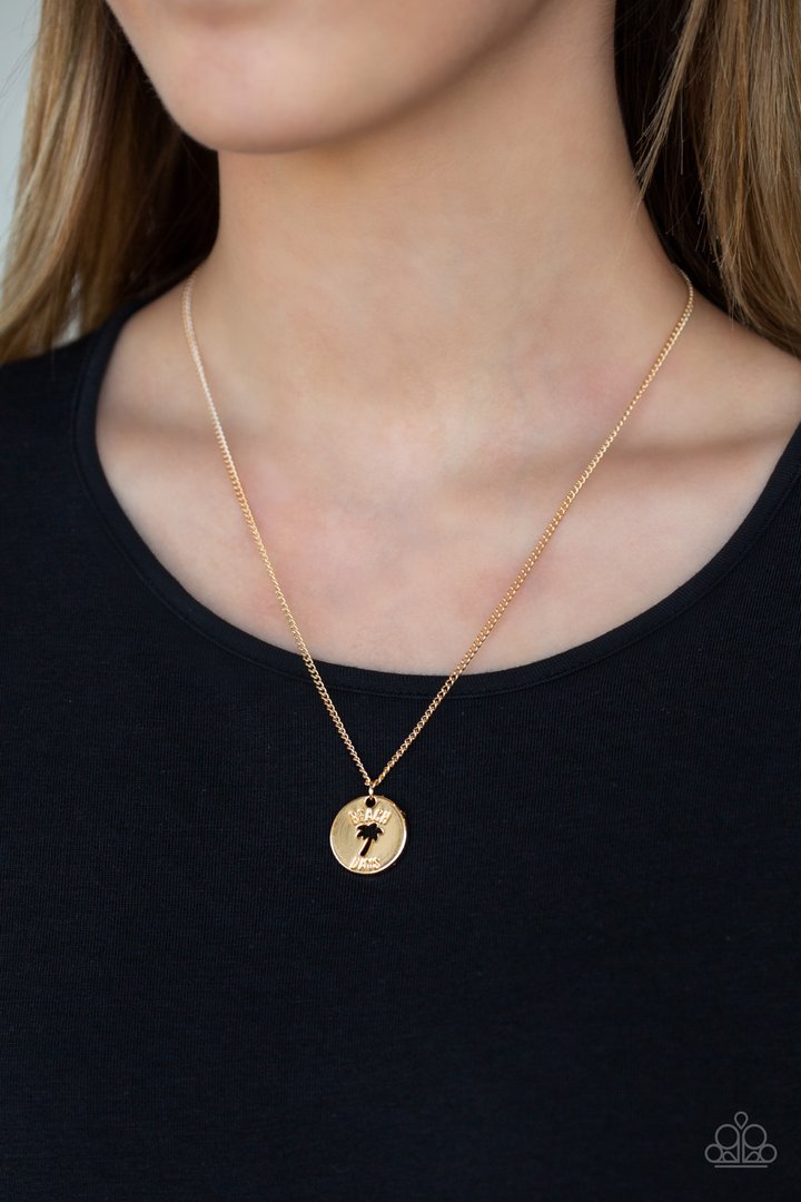 Palm Tree Paradise  - GOLD  Necklace