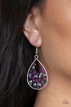Load image into Gallery viewer, CASH OR CRYSTAL--PURPLE EARRINGS
