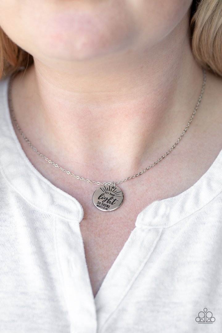 Let Your Light So Shine  - Silver  Necklace