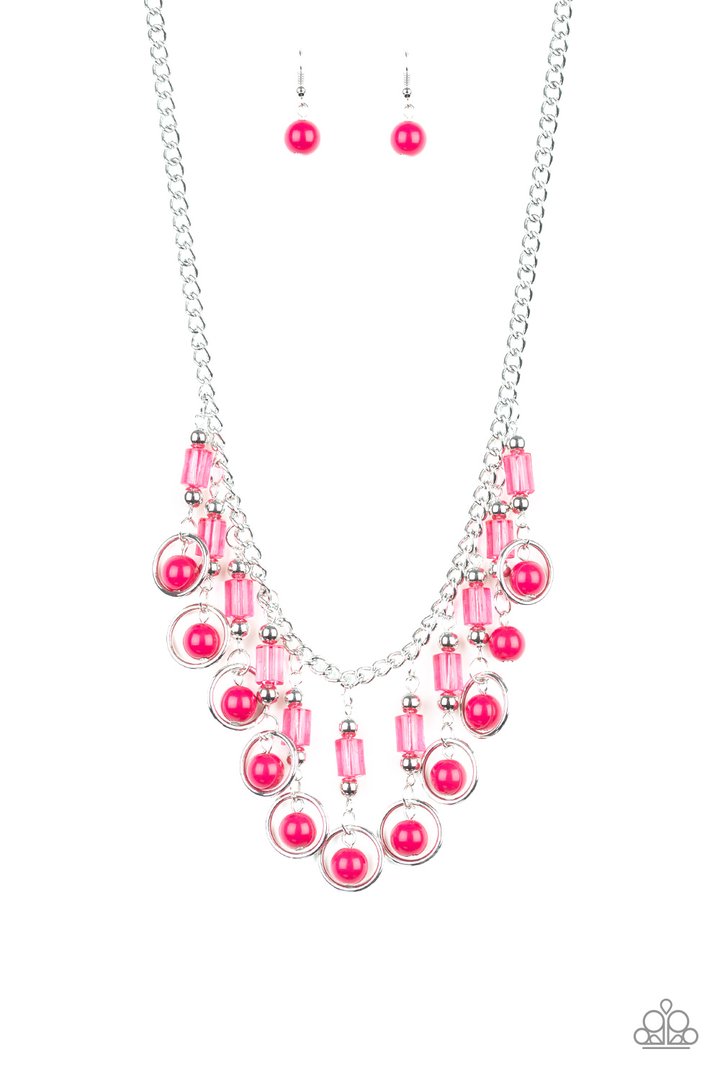 Cool Cascade  - PINK  Necklace