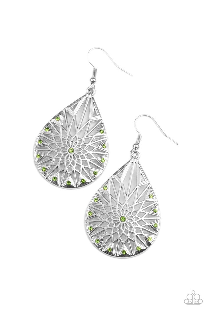 Icy Mosaic - GREEN  Earring