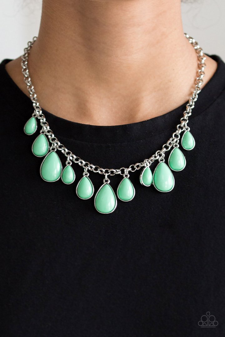 Jaw Dropping Diva - GREEN Necklace