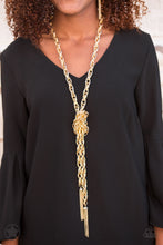 Load image into Gallery viewer, Scarfed for Attention- Gold necklace
