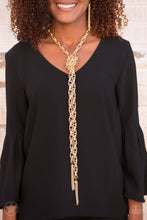 Load image into Gallery viewer, Scarfed for Attention- Gold necklace
