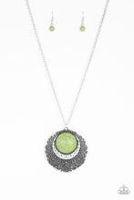 Load image into Gallery viewer, Medallion Meadow  -GREEN  Necklace

