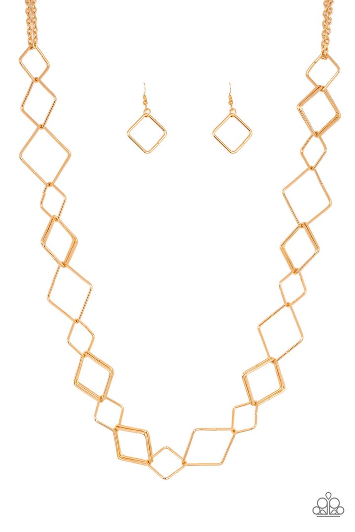 Backed Into A Corner -  GOLD Necklace