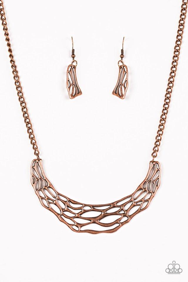 Fashionably Fractured  - COPPER   Necklace