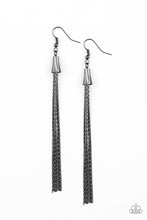 Load image into Gallery viewer, Shimmery Streamers-Black EARRINGS
