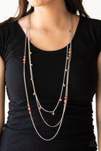 Load image into Gallery viewer, Laying The Ground Work - ORANGE  Necklace
